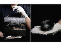 レザーグッズメゾン「DELVAUX」×金沢の金箔！箔一がバッグに金箔を施し、技術協力