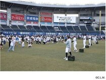 【千葉県千葉市・市川市・浦安市】北辰水産が千葉ロッテと食育の大切さを伝えるプロジェクトを実施！子どもと選手が交流