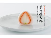 【富山県】高岡の老舗「中尾清月堂」が、北海道産の希少な夏苺を使った「夏の苺大福」を限定販売