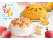 ダッキーダックなどで桃フェア開催！白桃のショートケーキ＆黄桃のズコットが登場