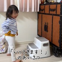 天国のママへ。2歳の双子が毎朝おこなっているモーニングルーティン「涙が……」