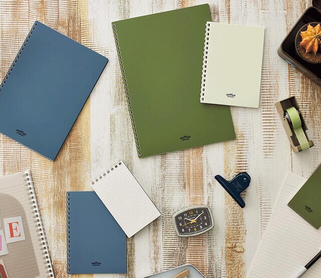 【新製品】やわらかくて薄いリングのノートシリーズに落ち着いた3色を追加