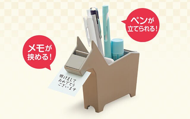 【新製品】動物モチーフのかわいいペンスタンド!「ウマ」の新色ブラウン・ホワイト
