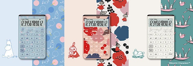【新製品】人気キャラクター「ムーミン」のデザイン電卓「Comfy」