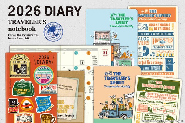 【新製品】「トラベラーズノート」の2026年版ダイアリーリフィル