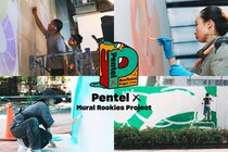 【ニュース】ぺんてるが手掛ける壁画アーティスト育成プログラム、日本橋で4組のアーティストが壁画を制作中