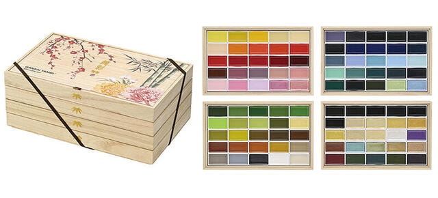 【新製品】スペシャルカラーも入った「呉竹 顔彩耽美」100色セット