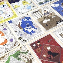 【新製品】人気の童話や文学をテーマにした「きらぴかポストカード」