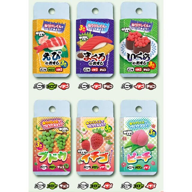 【新製品】ねりけしねんど第10弾!えび・まぐろ・いくら、ブドウ・イチゴ・ピーチ