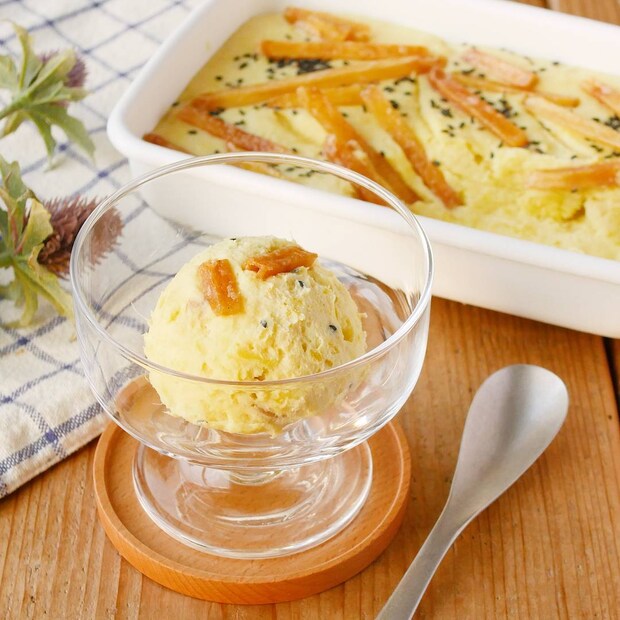 ホーロー容器で固めるだけ！さつまいもアイス