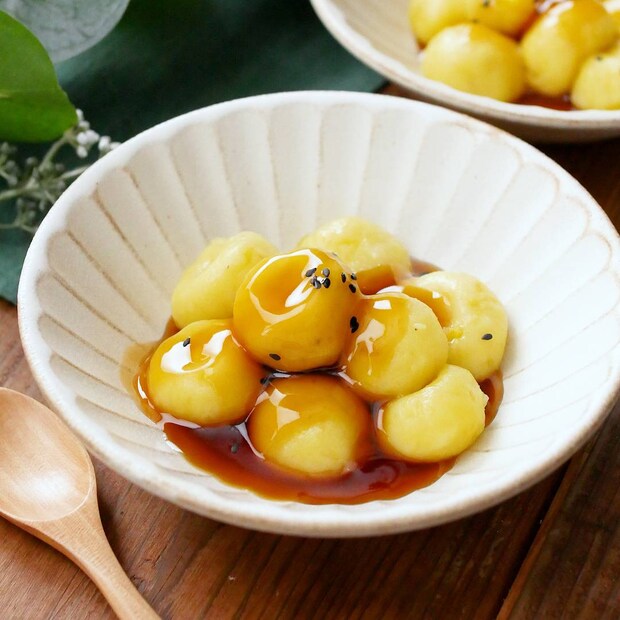 ふわとろ白玉 さつまいものみたらし団子