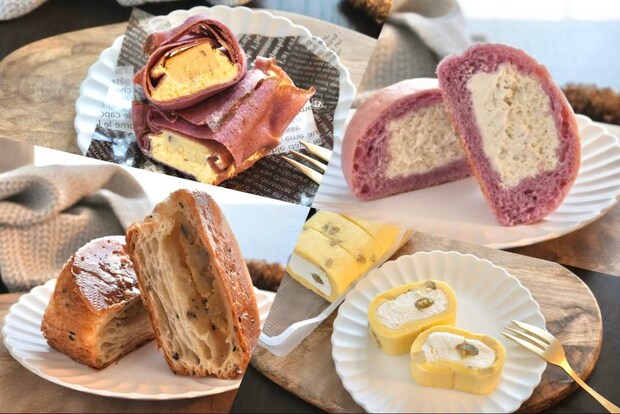 ローソンのお芋スイーツ4種を食べ比べ！焼き芋のもち食感ロールやクレープが登場