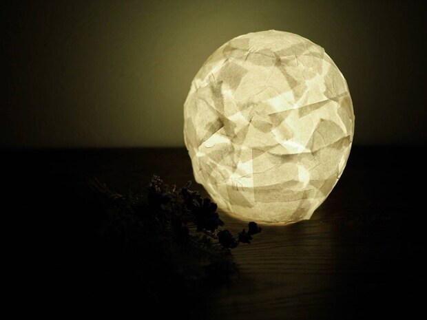 材料はすべて100均「和風ランプシェード」の作り方。寝室やリビングのインテリアにも最適！