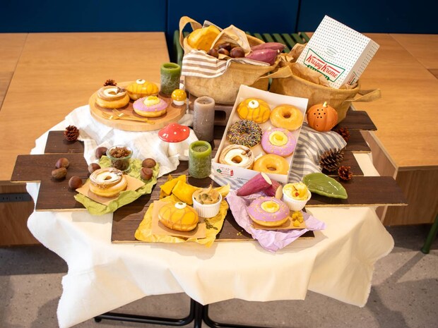 クリスピークリームドーナツの秋が始まった!いも・栗・かぼちゃを使った限定ドーナツを食べ比べ