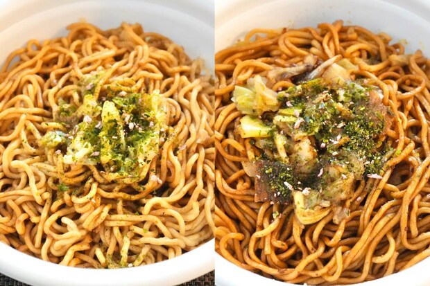 左：「日清焼そばU.F.O.」／右：「日清焼そばエクストリームU.F.O.」