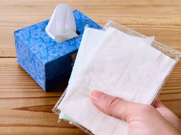 溜まったポケットティッシュを箱ティッシュに。3分でできる活用方法