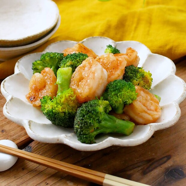コクうま！えびとブロッコリーのマヨ炒め