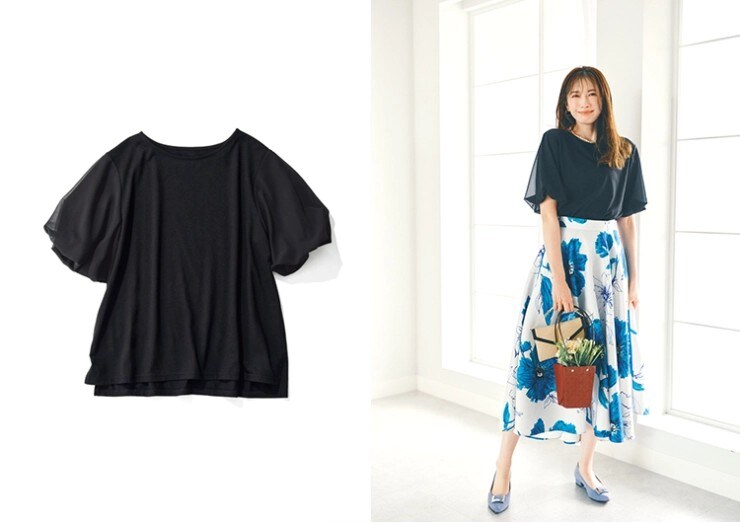 andGIRL春号 着回しスペシャル 登場回数3位 バルーンTシャツ