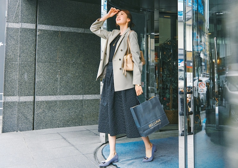 ベーシックをドット柄でアプデ♡ まわりからも憧れられる先輩風コーデ【毎日コーデ】