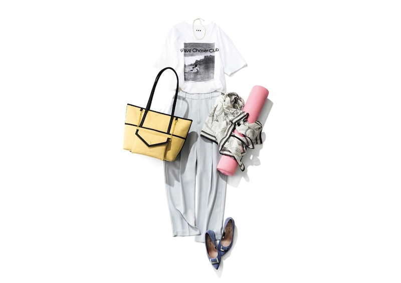 小物で女性らしさをプラス♡ブルーパンツで涼しげな爽やか通勤コーデ【毎日コーデ】