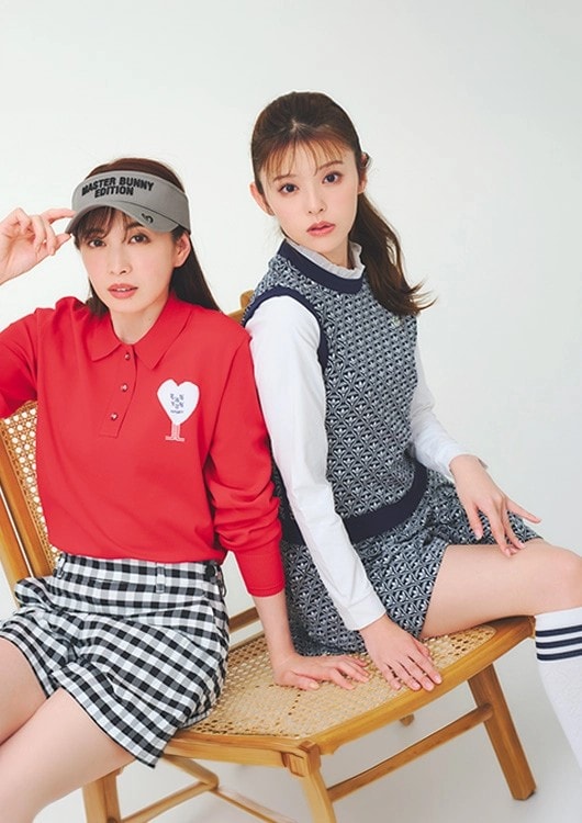 宮田聡子　鈴木ゆうか　ゴルフウェア