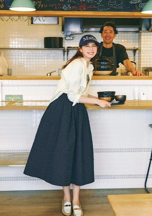 毎日コーデ　宮田聡子　シャツ×スカート