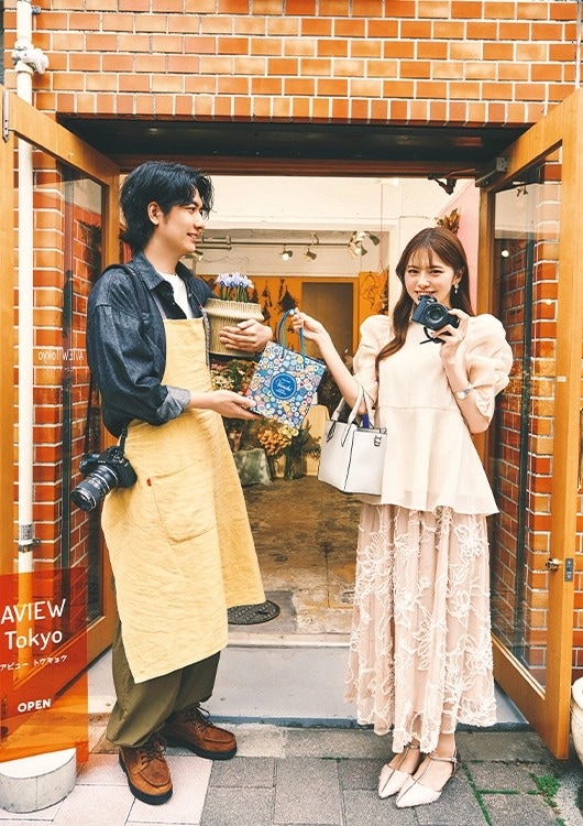 毎日コーデ　鈴木ゆうか　ベージュブラウス×チュールスカート