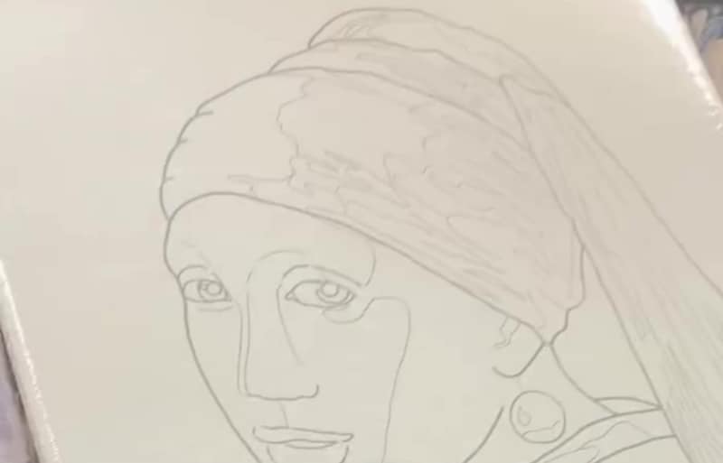 ダイソーの名画のキャンバス塗り絵→元作品を無視して現代アレンジしたら…… 驚きの仕上がりに「私の知ってるクレヨンじゃない」「究極の進化系」