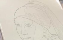 ダイソーの名画のキャンバス塗り絵→元作品を無視して現代アレンジしたら……　驚きの仕上がりに「私の知ってるクレヨンじゃない」「究極の進化系」