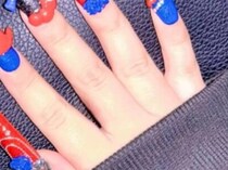 【画像】実際のミャクミャクネイル（全体を見る）