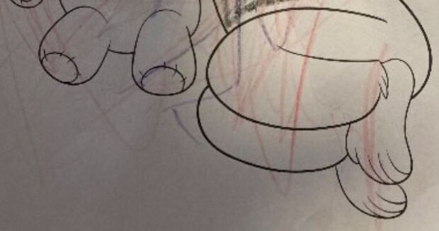 真面目な夫に子守を任せたら、塗り絵をしていて……「何があった」　妻仰天の仕上がりに「怖い怖い!!」「腹筋がツラいですw」