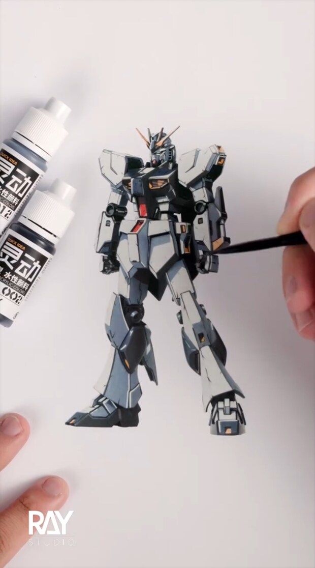 ガンダムのイラストかと思ったら……　「なんてこった」「騙されたよ！」予想外の作品に称賛【海外】