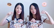双子の仲良し姉妹、ミスドで5個ずつドーナツを選んだら……「すごー！」　まさかの結果が140万再生「やばい!!」