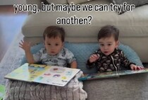 双子男の子の育児が落ち着いてきたので、「もう1人女の子がほしい」と話していたら……　まさかの光景が2400万再生「うわあああ！」「これはとんでもないね」【海外】