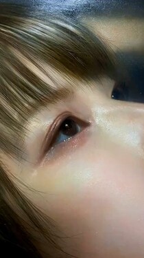「凄すぎて脳がバグる」　そこに女性がいると思いきや……　まるで本物のような写実絵画に1500万表示の大反響