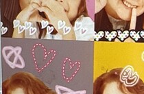 ←昔祖母と撮った100円プリクラ　→現在の孫娘　親戚から届いたまさかのアイテムに「むちゃくちゃいい」「ばぁばイケイケすぎ！！」と反響