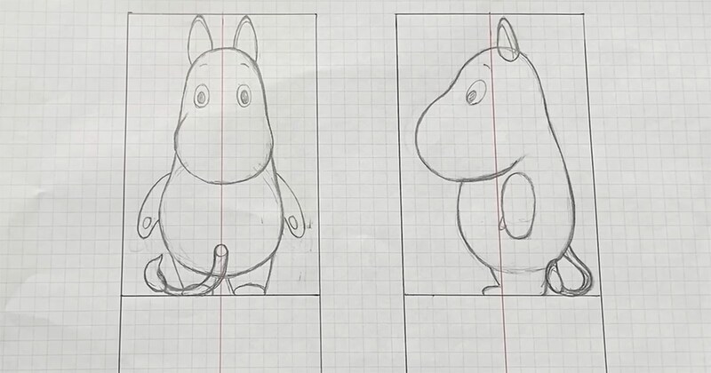 方眼紙に描いたムーミンの絵→信じられない完成品に「すげー」「もっちり具合が出てる」「やってみたい」