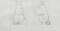 方眼紙に描いたムーミンの絵→信じられない完成品に「すげー」「もっちり具合が出てる」「やってみたい」