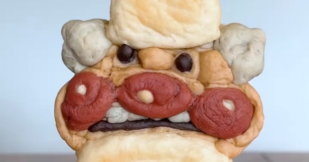 お顔シワシワの“ジャムおじさん”のパン→切ったら……「すごー！」　まさかの中身に「予想以上」「いかついジャムおやじだったのに」