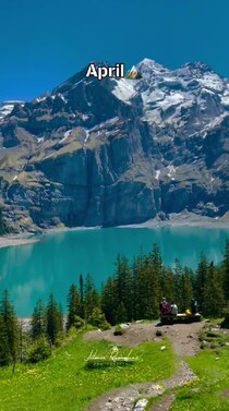 山と湖の大自然→8カ月後には……　“アルプスの国”の12カ月間が4000万再生「住んでる人が羨ましい」「いつか行けますように」【海外】