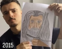 ←2015年に描いた絵　2025年に描いた絵→　とんでもない大変化に「信じられないほどの改善」「なんてこと」【海外】