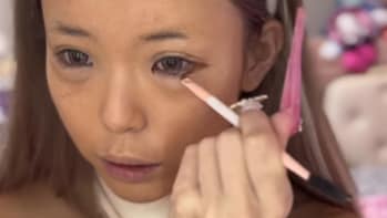 “朝ドラ出演”のモデル、すっぴん→“衝撃のメイク方法”でギャル完成し100万再生の反響　アイライナーで眉毛を描き「なんかもうすごいw」「器用すぎ！」「これぞギャル！」