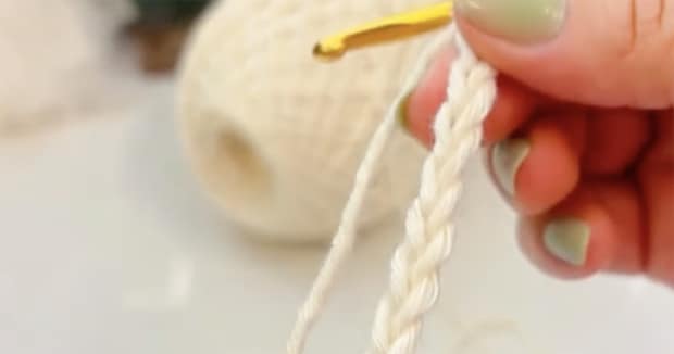 かぎ針で白い毛糸を細長く編み、巻いていくと……「信じられない」　驚くほど簡単な“インテリアアイテム”に「売ってほしい」「なんてゴージャス」【海外】