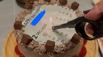 カレンダー付きの誕生日ケーキ→火をつけたら……「えぇー！」「すげぇ」　“驚きの仕掛け”に「想像以上」「初めて見ました」