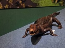 上野の博物館の“ワニ展”を訪問→展示の下の説明書きを見ると……　「え？」まさかの記載が100万表示「すごすぎる」「3度見、4度見しますわ」