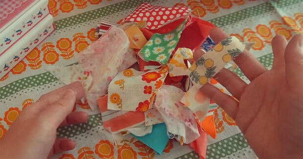 学校の先生5人に贈るため、小さなハギレを集めて…… ママの完成品に「とてもすてき」「私も欲しいです!」