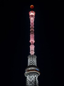 皆既月食とともに撮影したスカイツリーが息をのむ美しさ　「この写真が優勝」「今日イチベストショット」