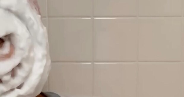 顔に洗顔料の泡をたっぷり付けて……「クレイジー」　93万再生の“まさかの姿”に「吹いたww」「びっくりしすぎて携帯落としたw」