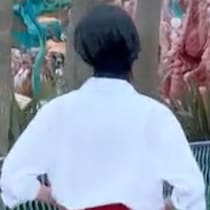 ディズニーで178センチ女性が振り返ると……　衝撃の姿に黄色い悲鳴「死にかけた」「本物すぎん！？」