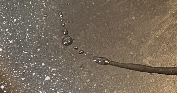 フライパンでハンバーグを焼こうとしたら→「美しい……」　目を疑う“まさかの光景”に「すごい達筆」「もうフォント」